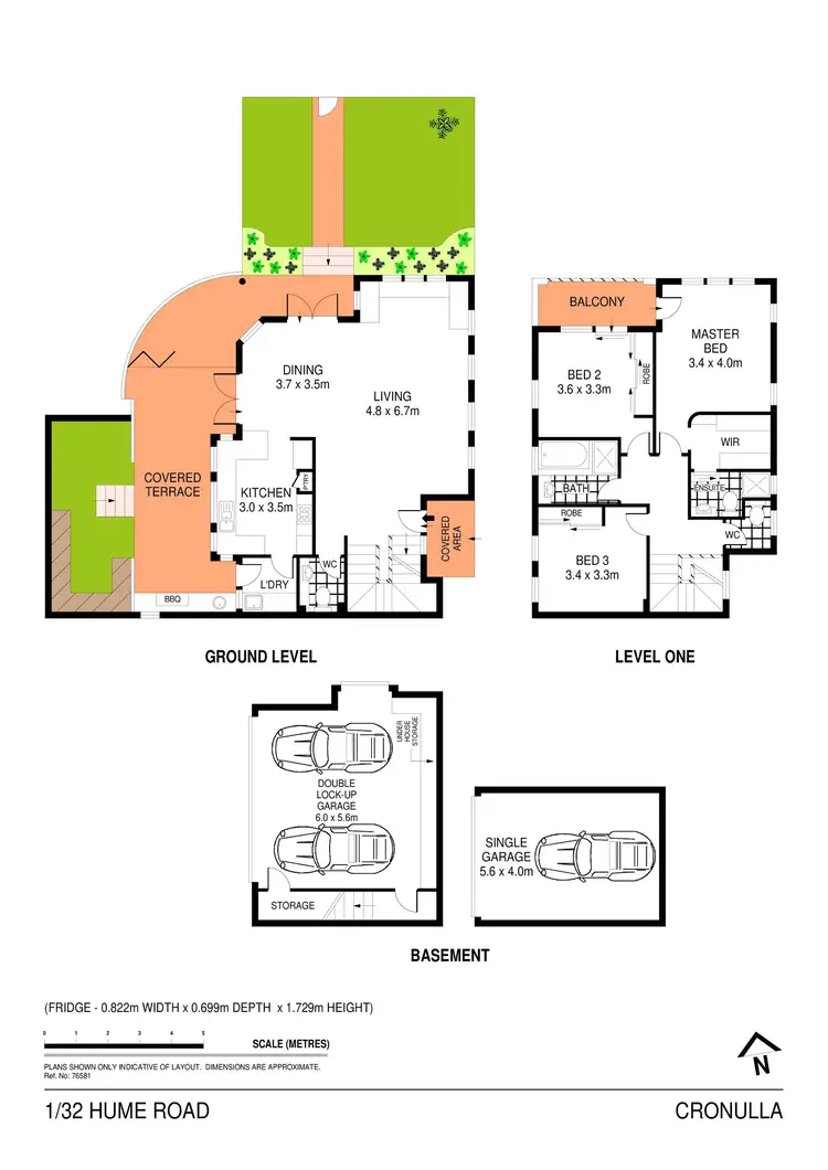 Floorplan of Homely townhouse listing, 1/32 Hume Road, Cronulla NSW 2230