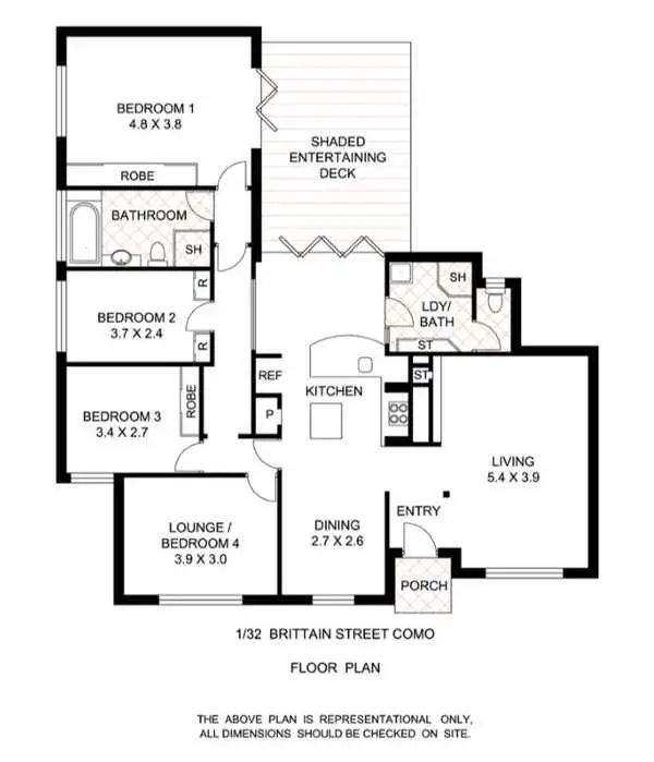 Floorplan of Homely house listing, 1/32 Brittain Street, Como WA 6152