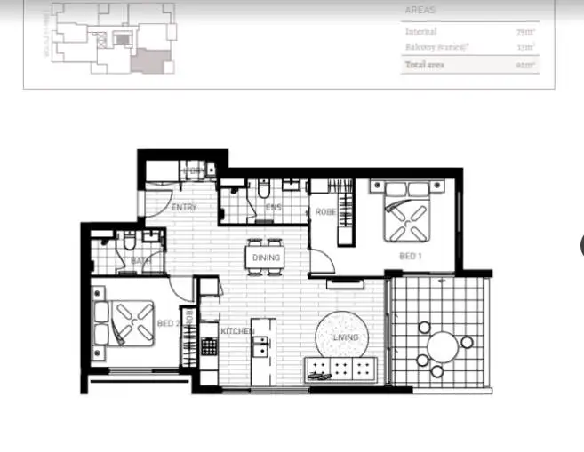Floorplan of Homely apartment listing, Level 2/24-28 Wolesley Street, Woolloongabba QLD 4102