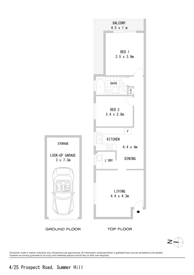 Floorplan of Homely apartment listing, 4/25 Prospect Road, Summer Hill NSW 2130