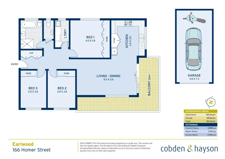 Floorplan of Homely apartment listing, 8/166 Homer Street, Earlwood NSW 2206