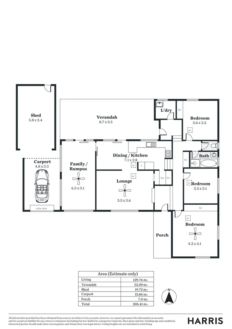Floorplan of Homely house listing, 5 Attunga Street, Sheidow Park SA 5158