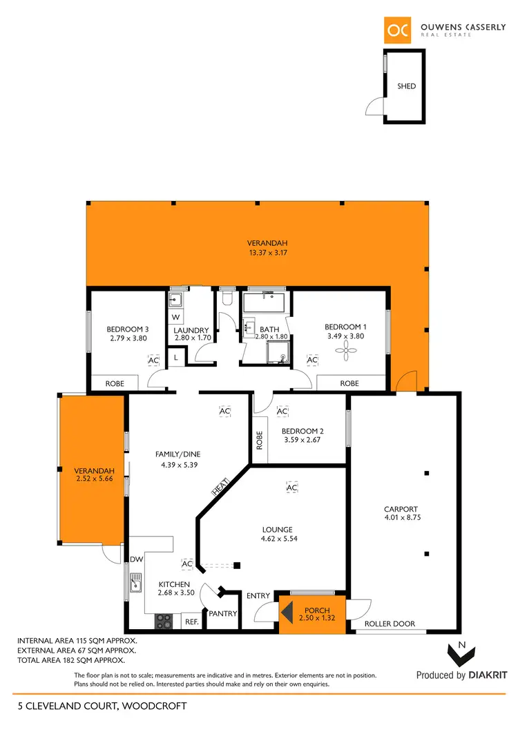 Floorplan of Homely house listing, 5 Cleveland Court, Woodcroft SA 5162