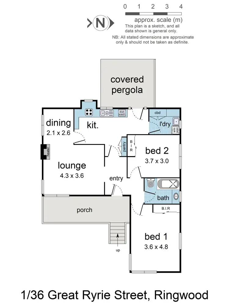 Floorplan of Homely house listing, 1/36 Great Ryrie Street, Ringwood VIC 3134