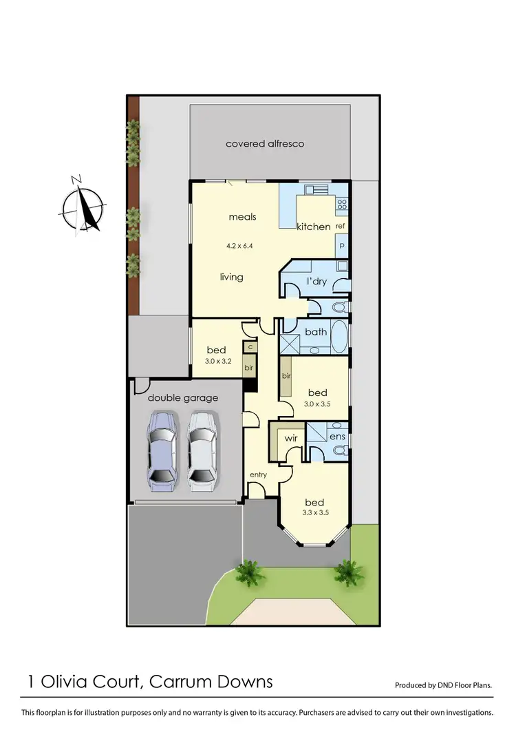 Floorplan of Homely house listing, 1 Olivia Court, Carrum Downs VIC 3201