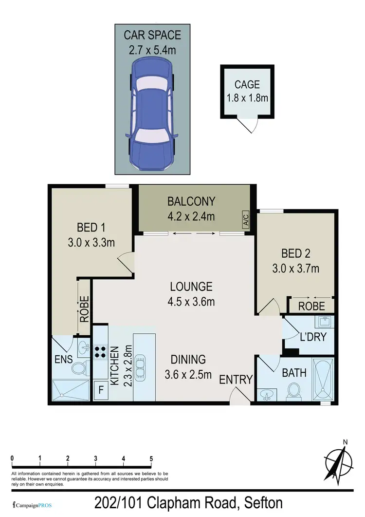 Floorplan of Homely unit listing, 202/101 Clapham Road, Sefton NSW 2162