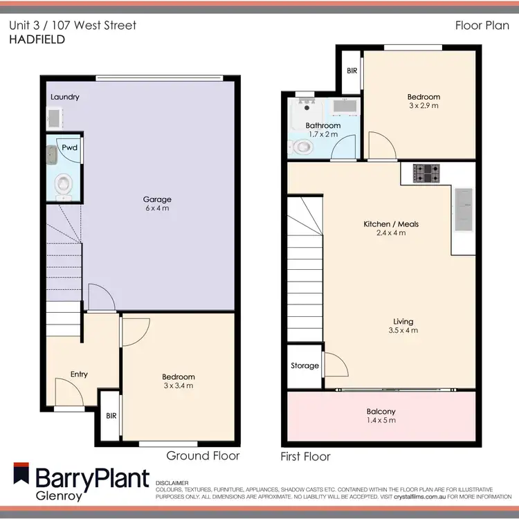 Floorplan of Homely townhouse listing, 3/107 West Street, Hadfield VIC 3046
