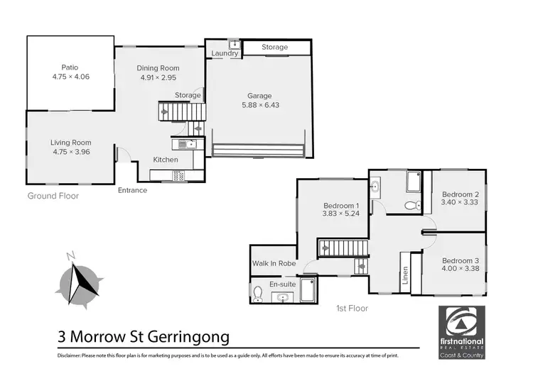 Floorplan of Homely townhouse listing, 3 Morrow Street, Gerringong NSW 2534