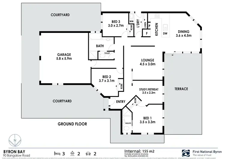 Floorplan of Homely house listing, 90 Bangalow Road, Byron Bay NSW 2481