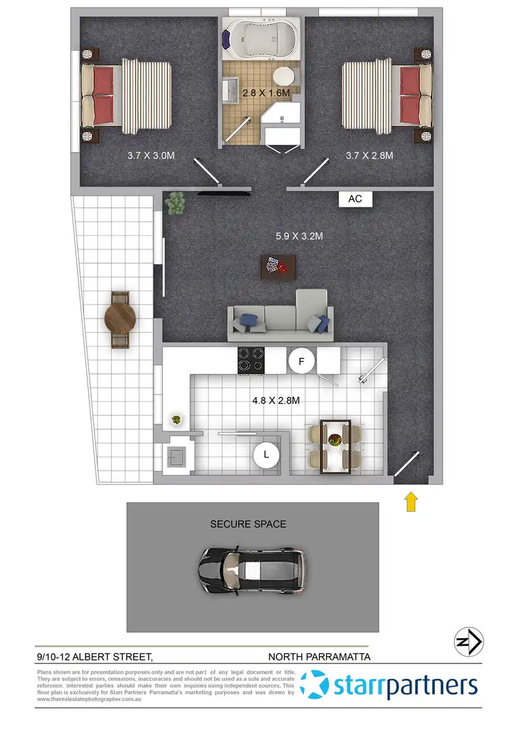 Floorplan of Homely apartment listing, 9/10-12 Albert Street, North Parramatta NSW 2151