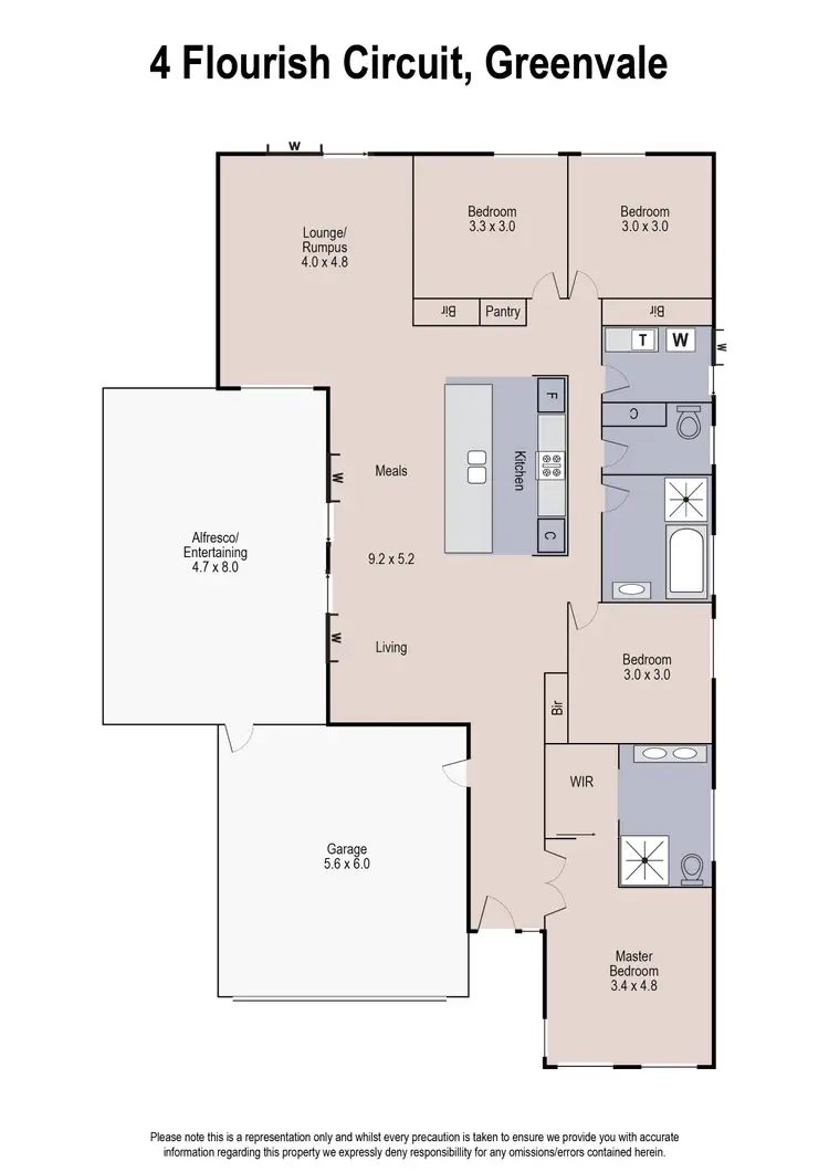 Floorplan of Homely house listing, 4 Flourish Circuit, Greenvale VIC 3059