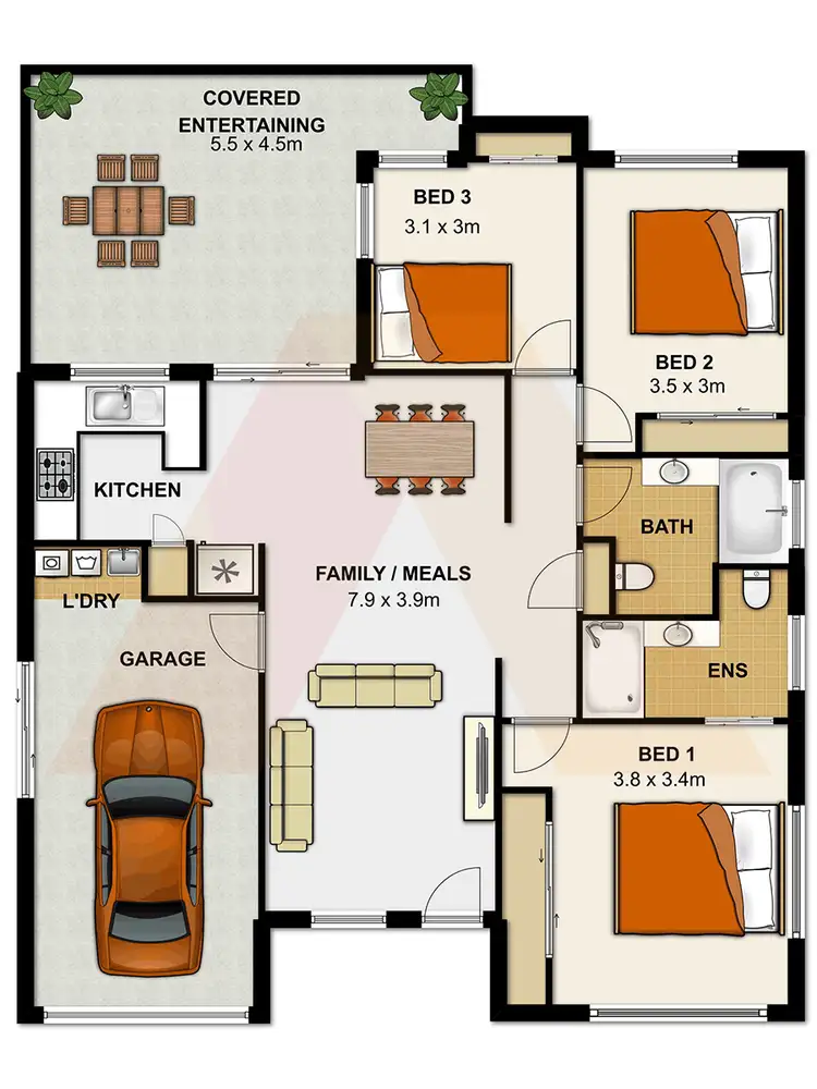 Floorplan of Homely house listing, 1/1 Daintree Drive, Parkinson QLD 4115