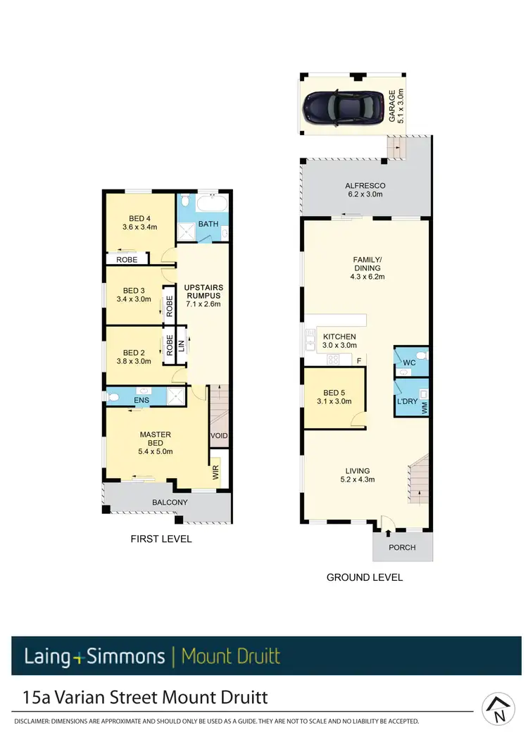 Floorplan of Homely semi-detached listing, 15a Varian Street, Mount Druitt NSW 2770