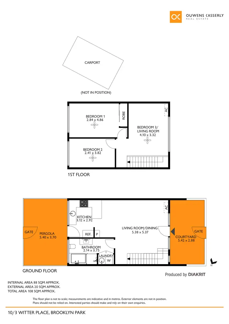 Floorplan of Homely townhouse listing, 10/3 Witter Place, Brooklyn Park SA 5032