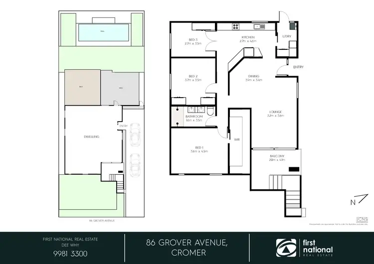 Floorplan of Homely house listing, 86 Grover Avenue, Cromer NSW 2099