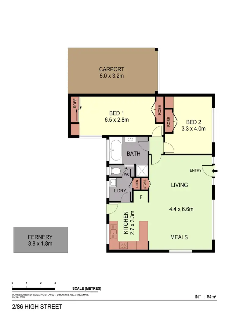 Floorplan of Homely unit listing, 2/86 High Street, Kangaroo Flat VIC 3555
