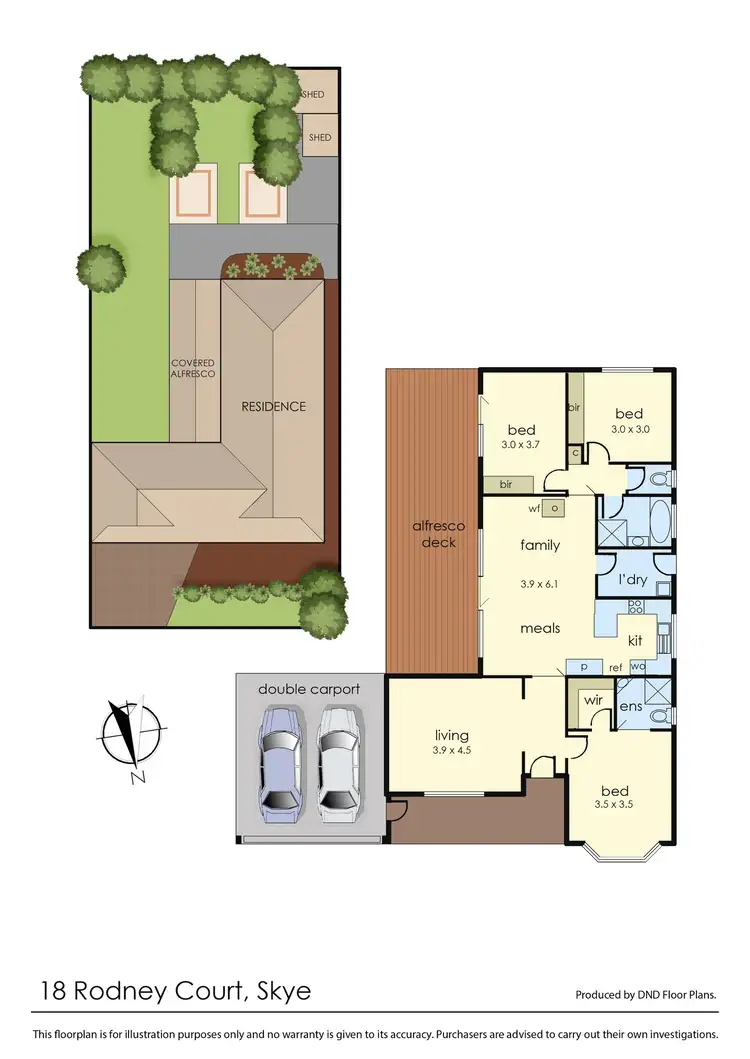 Floorplan of Homely house listing, 18 Rodney Court, Skye VIC 3977