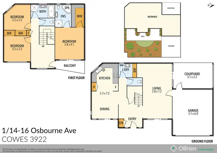 Floorplan of Homely townhouse listing, 1/14-16 Osbourne Avenue, Cowes VIC 3922