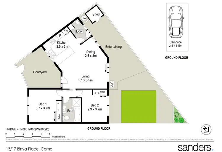 Floorplan of Homely villa listing, 13/17 Binya Place, Como NSW 2226