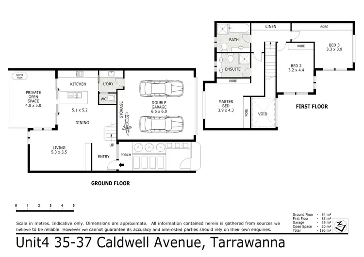 Floorplan of Homely townhouse listing, 5/35-37 Caldwell Avenue, Tarrawanna NSW 2518