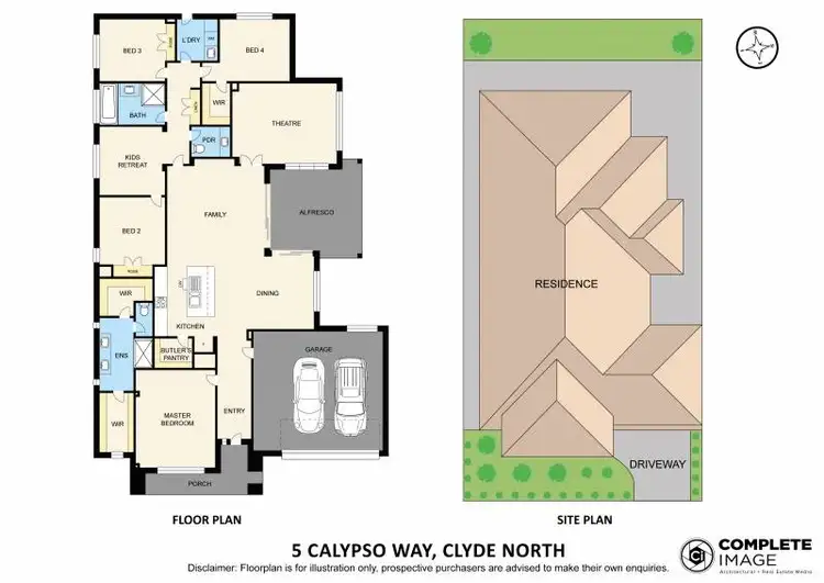 Floorplan of Homely house listing, 5 Calypso Way, Clyde North VIC 3978