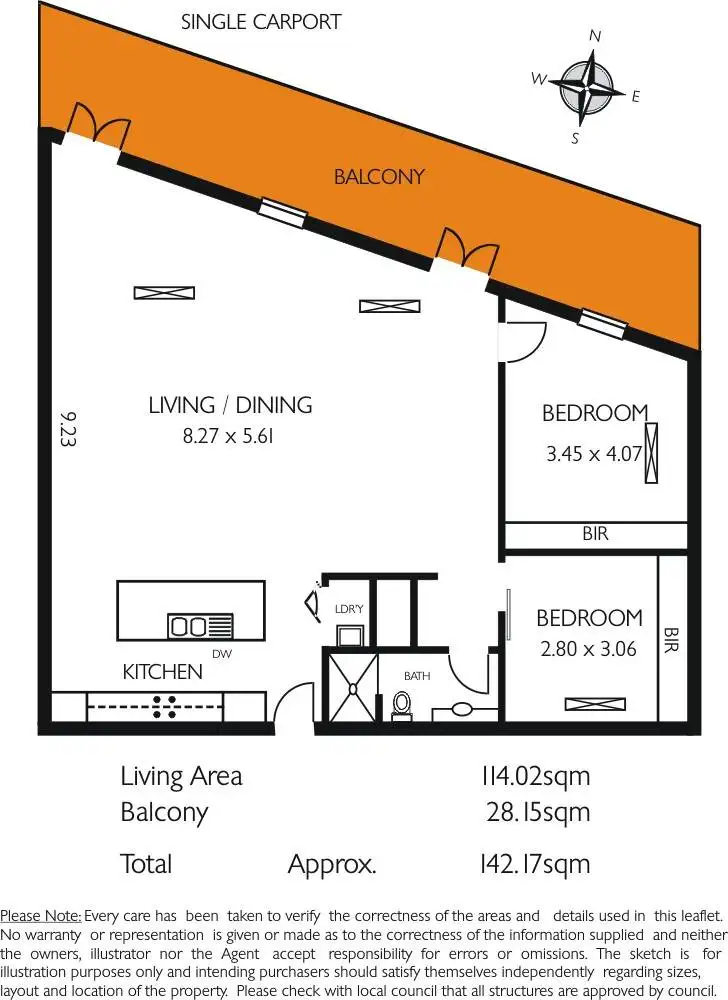 Floorplan of Homely apartment listing, 12/209 Esplanade, Henley Beach SA 5022