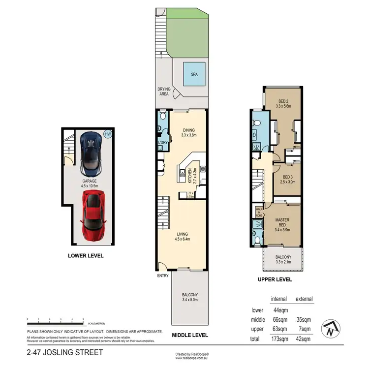 Floorplan of Homely townhouse listing, 2/47 Josling Street, Toowong QLD 4066