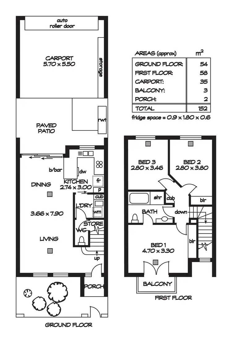 Floorplan of Homely townhouse listing, 13 Green Street, Brompton SA 5007
