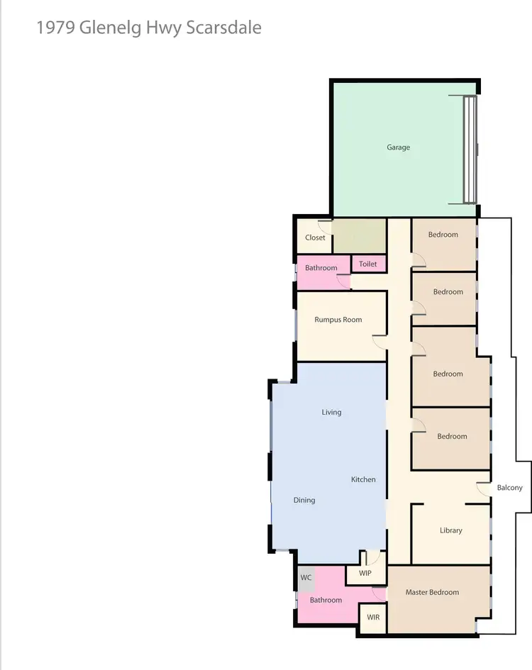 Floorplan of Homely house listing, 1979 Glenelg Highway, Scarsdale VIC 3351