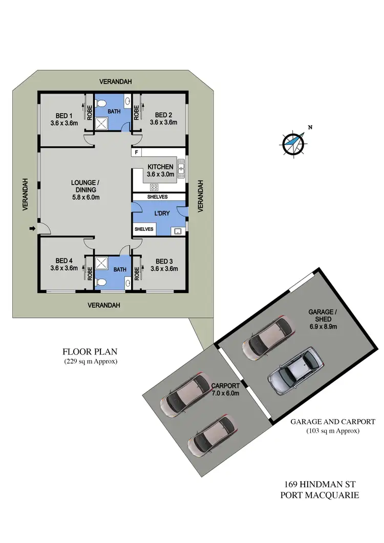 Floorplan of Homely house listing, 169 Hindman Street, Port Macquarie NSW 2444