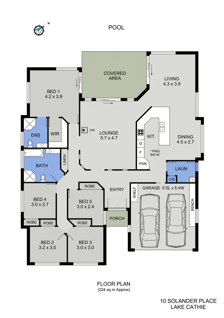 Floorplan of Homely house listing, 10 Solander Place, Lake Cathie NSW 2445