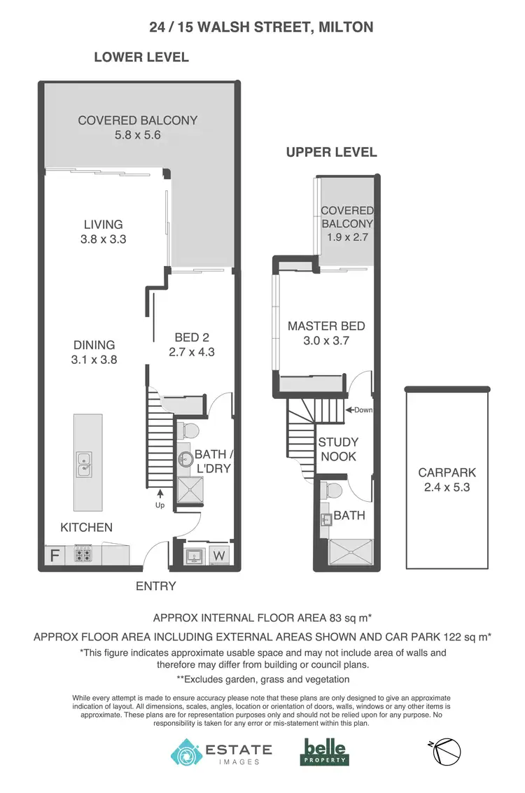 Floorplan of Homely unit listing, 24/15 Walsh Street, Milton QLD 4064