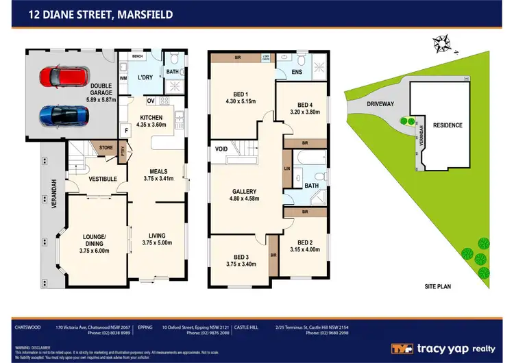 Floorplan of Homely house listing, 12 Diane Street, Marsfield NSW 2122