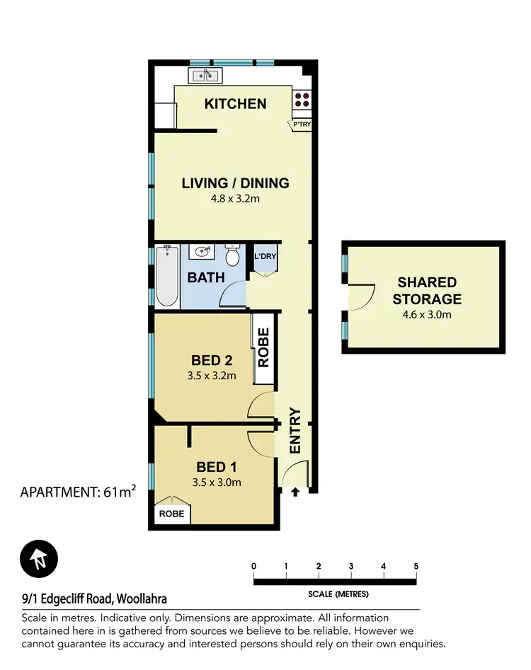 Floorplan of Homely apartment listing, 9/1-3 Edgecliff Road, Woollahra NSW 2025