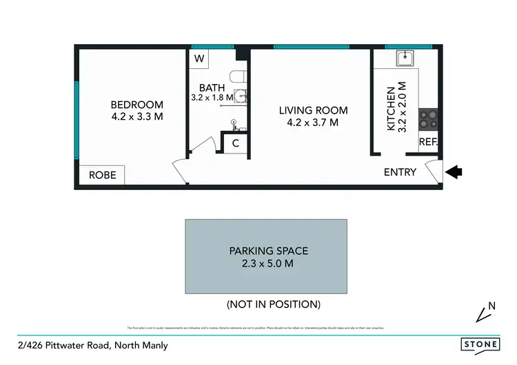 Floorplan of Homely unit listing, 2/426 Pittwater Road, North Manly NSW 2100