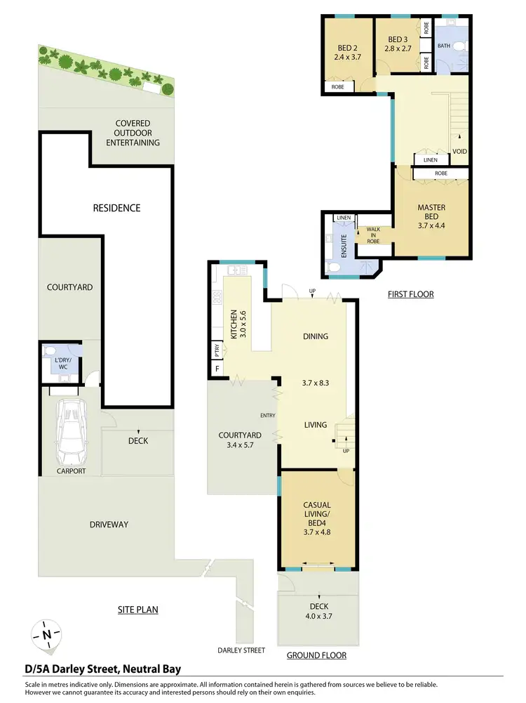 Floorplan of Homely townhouse listing, D/5A Darley Street, Neutral Bay NSW 2089