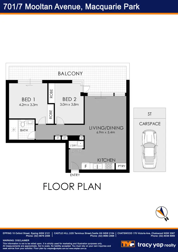 Floorplan of Homely apartment listing, 701/7 Mooltan Avenue, Macquarie Park NSW 2113