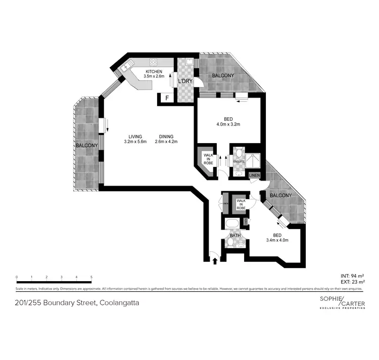 Floorplan of Homely unit listing, 203/255 Boundary Street, Rainbow Bay QLD 4225