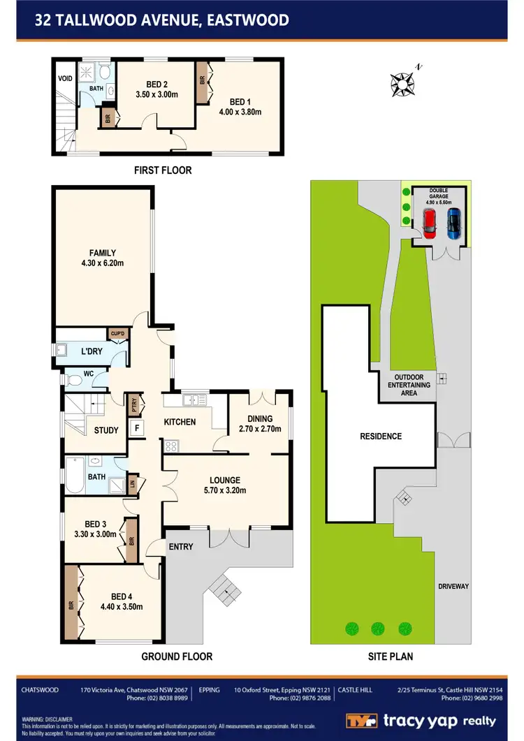 Floorplan of Homely house listing, 32 Tallwood Avenue, Eastwood NSW 2122