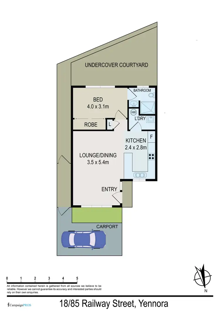Floorplan of Homely unit listing, 18/85 Railway Street, Yennora NSW 2161