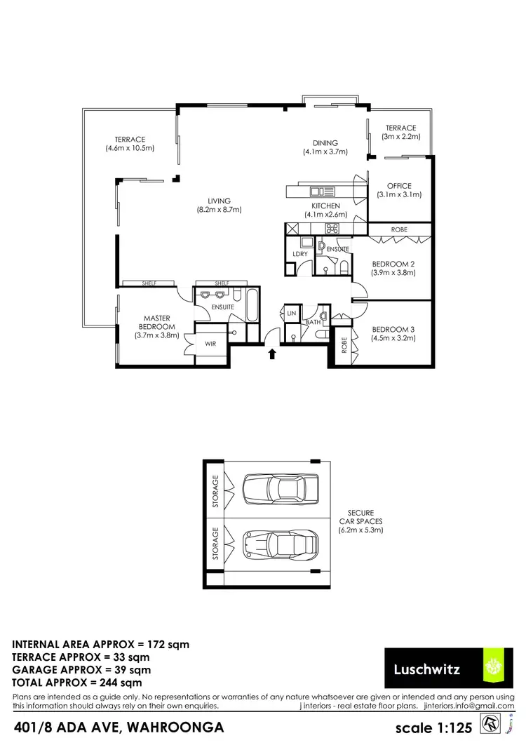 Floorplan of Homely apartment listing, Level 4/401/8 Ada Avenue, Wahroonga NSW 2076
