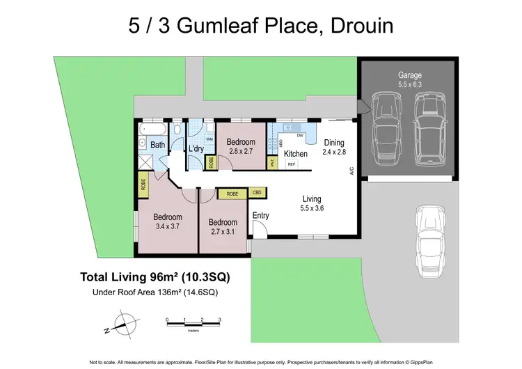 Floorplan of Homely unit listing, 5/3 Gumleaf Place, Drouin VIC 3818