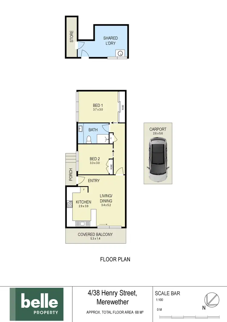Floorplan of Homely unit listing, 4/38 Henry Street, Merewether NSW 2291