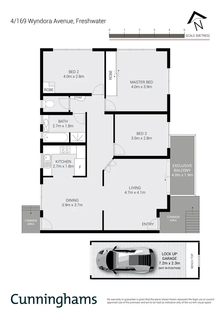 Floorplan of Homely apartment listing, 4/169 Wyndora Ave, Freshwater NSW 2096