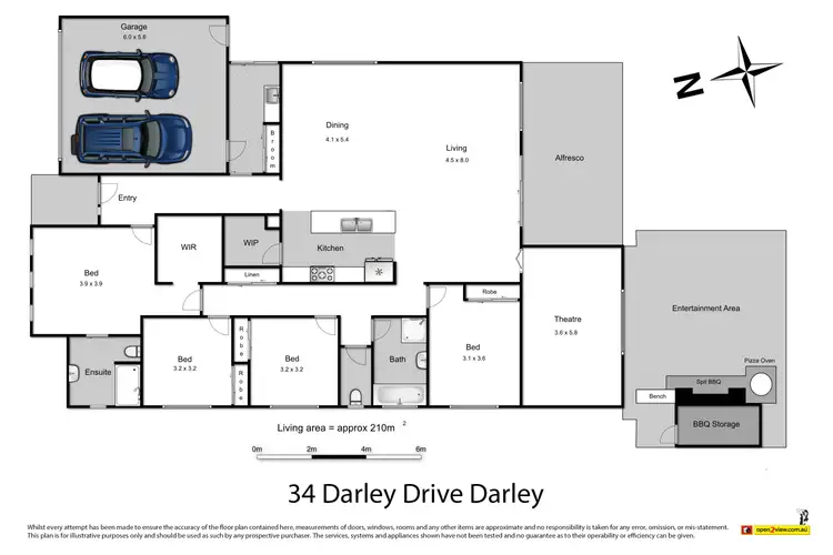 Floorplan of Homely house listing, 34 Darley Drive, Darley VIC 3340
