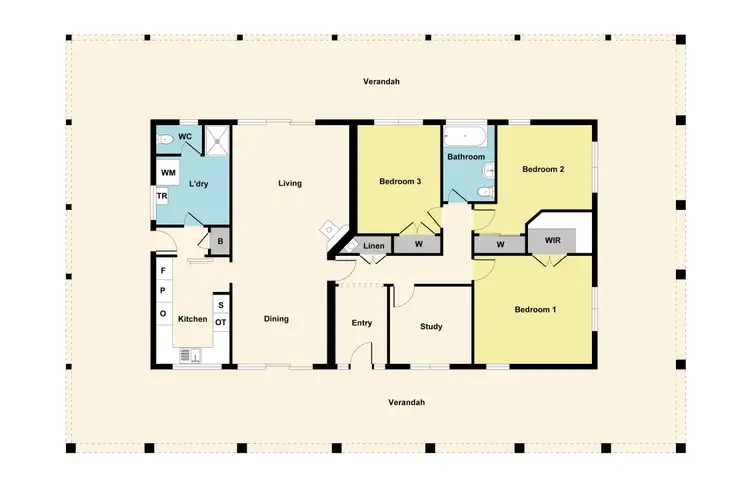 Floorplan of Homely rural property listing, 661 Middle Road, Dunolly VIC 3472
