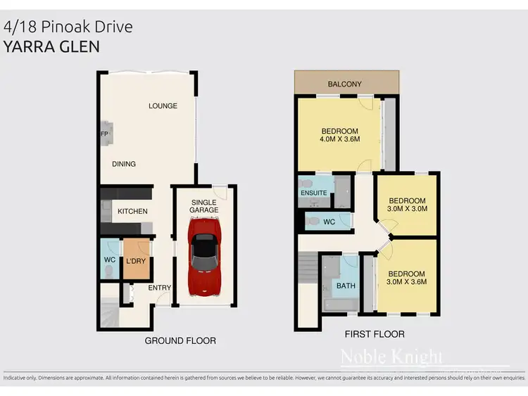 Floorplan of Homely townhouse listing, 4/18 Pinoak Drive, Yarra Glen VIC 3775