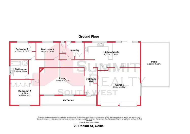 Floorplan of Homely house listing, 20 Deakin Street, Collie WA 6225