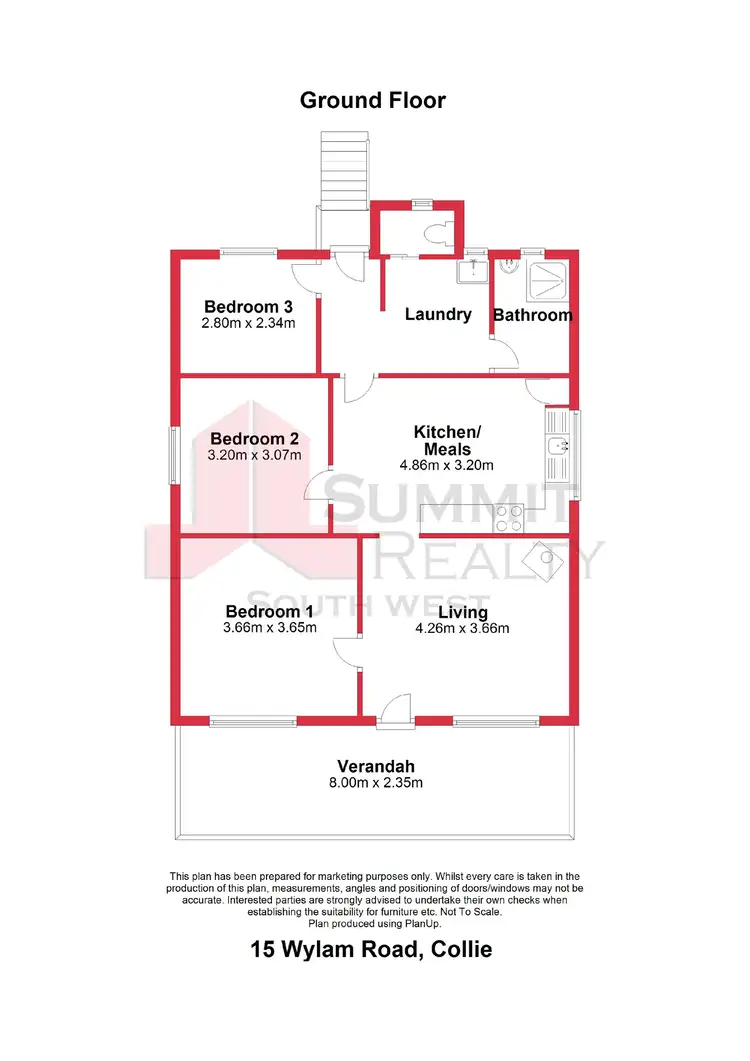 Floorplan of Homely house listing, 15 Wylam Road, Collie WA 6225