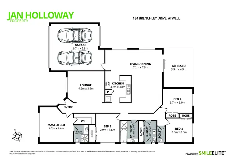 Floorplan of Homely house listing, 184 Brenchley Drive, Atwell WA 6164